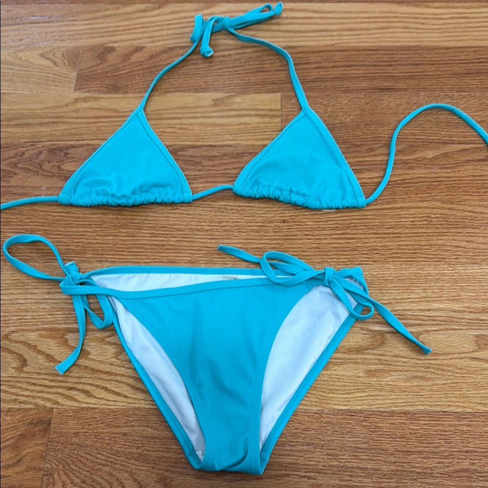 Victoria's Secret Turquoise String Bikini Set